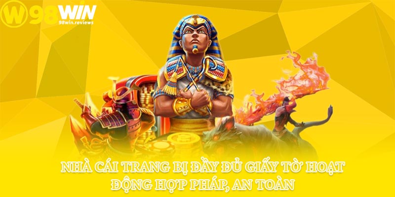 Nhà cái trang bị đầy đủ giấy tờ hoạt động hợp pháp, an toàn